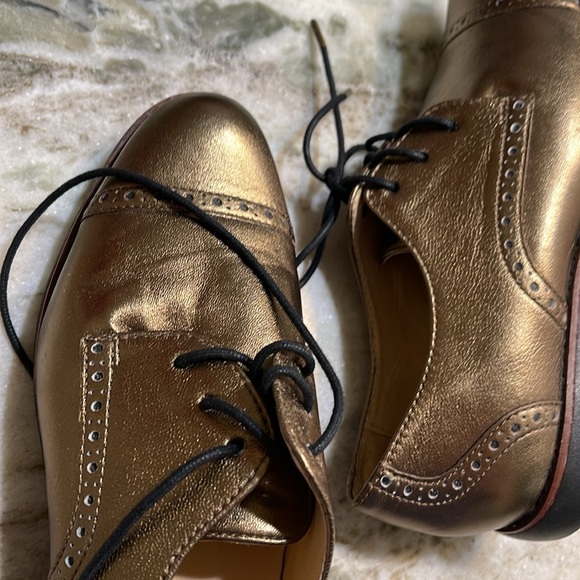 Cole Haan Metallic Gramercy Oxfords 5 - Picture 8 of 9